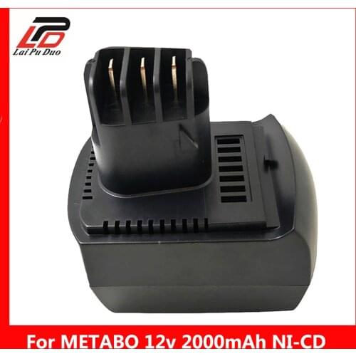 12V 2000mAh NI-CD Power Tool Battery for METABO Ni-CD 6.02151.50, BZ12SP , BSZ 12, SSP 12,BZ 12 SP, ULA9.6-18