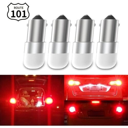 Route101 4x Car Rear Light 12V BA9S LED T4W Brake Tail Signal Stop Bulb Auto Lamp Lighting Red H5W 256 1895 1893 257