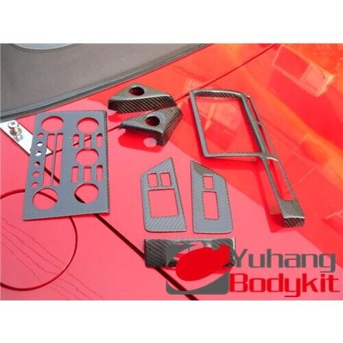 Skyline R35 GTR RSW Carbon fiber Interior Trim 7pcs LHD Fascias Interior radio panel mirror control panel monitor panel