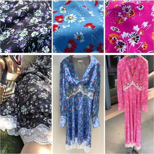 145cm*100cm designer fabric Little florals are very fairy-like girly style printed dress fabrics available in all seasons