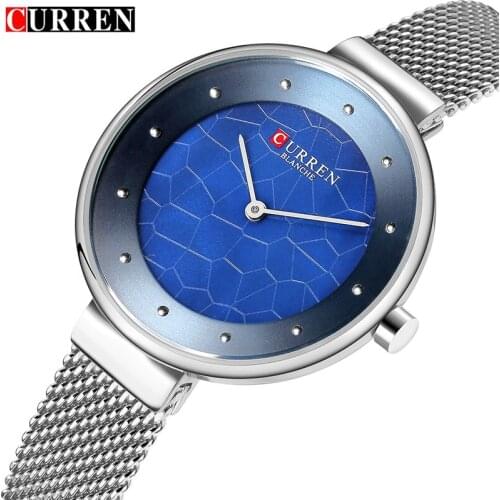 2019 CURREN Ladies Watches Stainless Steel Luxury Dress Watch Women Quartz Analog Waterproof Clock Montre Femme