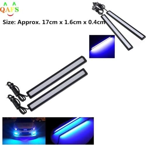 1pcs DC 12V 17cm Blue Super Bright LED Car COB Lights DRL Fog Driving Running Lamp Waterproof Wholesale