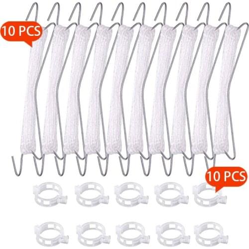 10pcs Clip 10pcs Hook With Line Plant Vegetable Hook Plant Growth Puller Hook Tomato Support Clips Vegetable Support