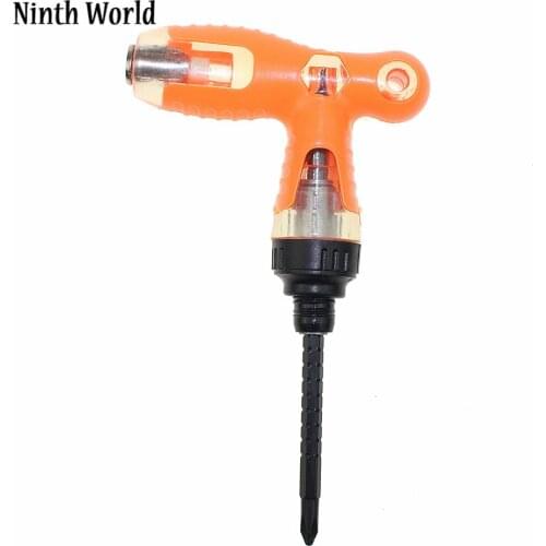 Ninth World Adjustable Ratchet Screwdriver Bits Set Multifunctional Dual Use Repairing Hand Tools Screwdriver 3 Color