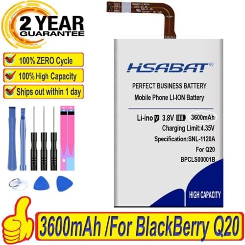 HSABAT Top Brand 100% New 3200mAh BPCLS00001B Battery for BlackBerry Q20 within tracking number