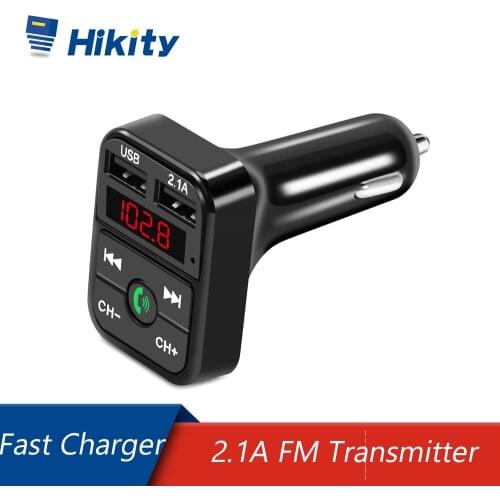 Hikity Car Charger FM Transmitter Wireless Handsfree Audio Receiver Auto MP3 Changer Car Accessories