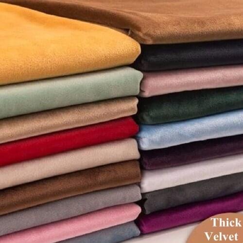 50x155cm Shiny Thick Velvet Fabrics Dutch Short-staple Golden Velvet Cloth Patchwork Handmade Sewing Clothes Sofa Dolls DIY Deco