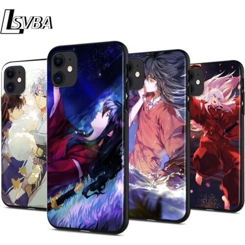 Anime inuyasha Anti-fall Silicone Phone Case For iPhone 2020 11 Pro XS Max XR X 8 7 6 6S Plus 5 Black Cover