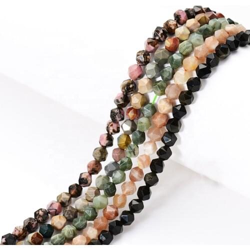 Hot sale natural healing quartz crystal stone beads diamond cut faceted loose gemstone beads for Jewelry making