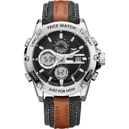 FEICE Imported Mens Quartz Watch Waterproof Original Wristwatch Multifunctional Sport square Luminescent hands Watches FK035