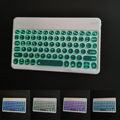 7 Color LED Backlit Keyboard Bluetooth Rechargeable Keypads for iPad 9.7 11 inch keyboard for Huawei matepad Wireless Keyboards
