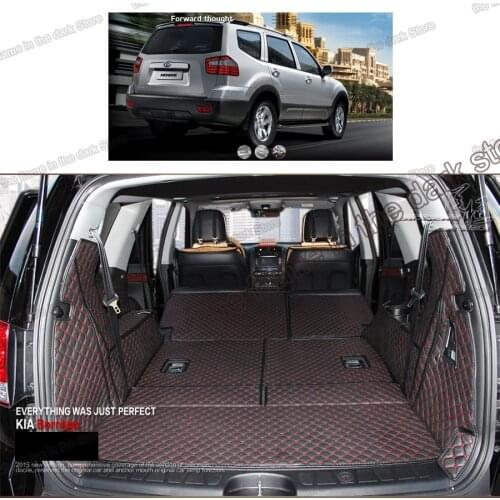 For kia mohave leather car trunk mat cargo liner 2009 2010 2011 2012 2013 2014 2015 2016 2017 2018 Borrego rear boot accessory