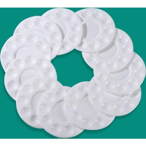 Round palette art alternative paint tray artist watercolor plastic palette supply white watercolor palette paint tray