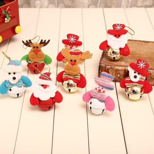 Santa Claus Snowman Doll Jingling Bell Christmas Tree Decor Xmas Baby Toys Merry Christmas Gifts Home Noel Decor Kids Favor