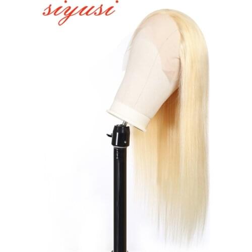 Cheap Human Hair Wigs Blonde Lace Front Wig Human Hair Glueless 613 Brazilian Straight Lace Front Wig T Part 150