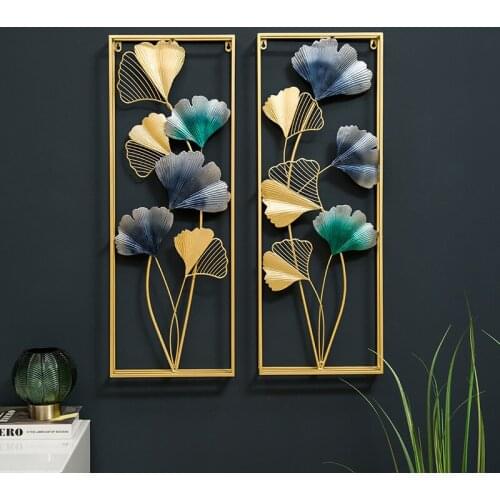 New Chinese Style Wall Decor Creative Wrought Iron Home Decoration Wall Porch Living Room Sofa Setting Wall Hanging Decoration