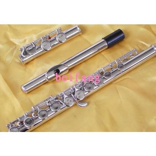 New Nickel Plated 16 closed hole flute C key +E