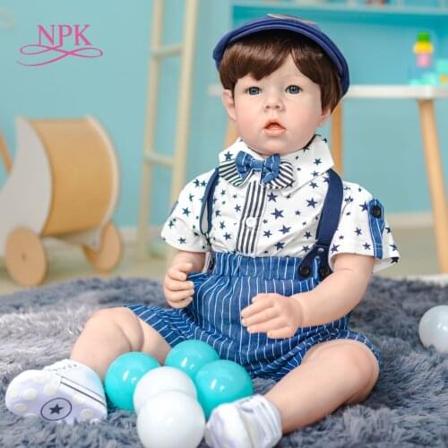NPK 70CM Original Huge Baby Size Reborn Baby Toddler Boy Liam Finished doll Soft Body 3D-Paint Skin Tone with Veins