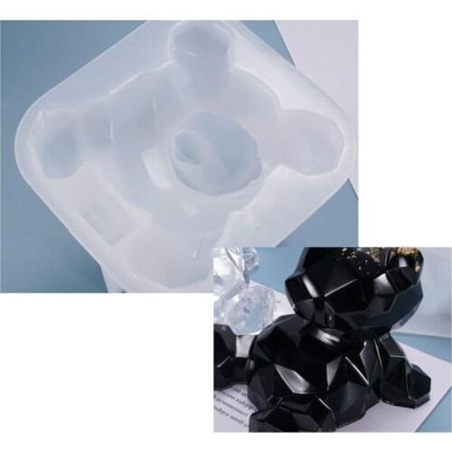 Resin Crystal Epoxy Mold Cartoon 3D Bear Phone Holder Casting Silicone Mould DIY Crafts Ornaments Making Tool