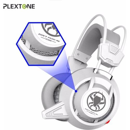 PLEXTONE Wired Gaming Headset Deep Bass Game Earphone Computer headphones with microphone led light headphones for computer pc