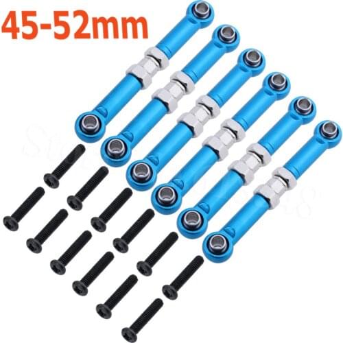 6Pcs Adjustable For WLtoys A959 Alloy Aluminum Linkages Pull Rod Front /Rear Servo Link A959-03 A969 A979 K929 Metal Parts