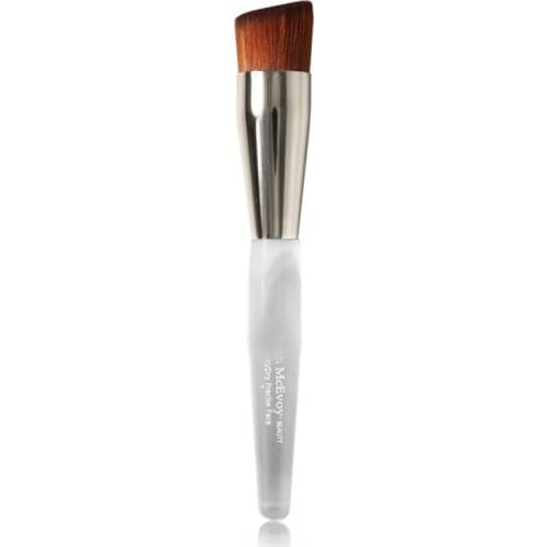 Deluxe TM Series Wet / Dry Face Foundation Brush Transparent Angled Flat Precise Liquid Foundation Makeup Brush