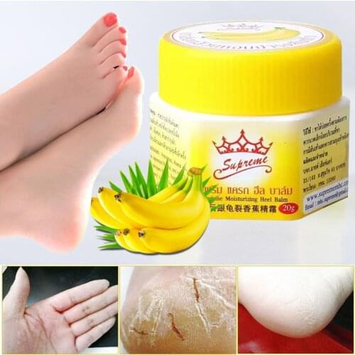20g Moisturizing Removal Dead Skin Crack Treatment Banana Oil Anti-Drying Soften Heel Cracked Repair Cream Hand Feet Care TSLM2