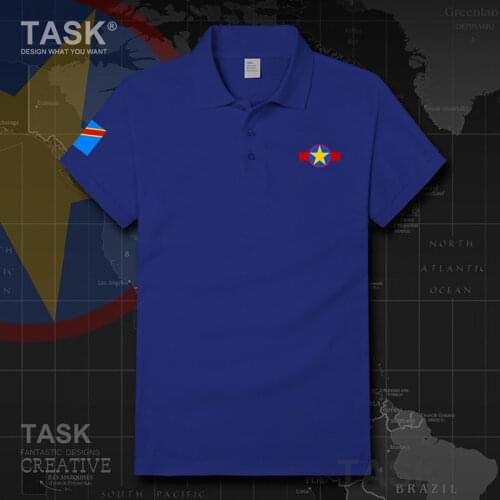 Air Force DR Congo COD DRC DROC Congo-Kinsha Congolese mens Short sleeve Polo shirts casual fashion summer Solid Modish Polos
