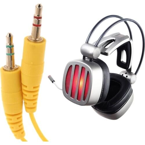 High Quality Extension Cable 3.5mm Jack Male To 2 Female Aux -Audio Cable Cord For-SteelSeries Siberia V2 PC Headphone DXAC