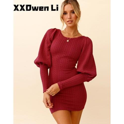 XXOWENLI Fashionable Knitted Dresses