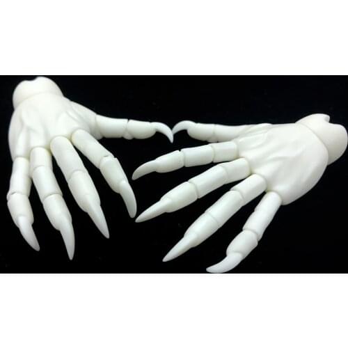 1/3 BJD Doll SD Long Fingernails Hand Monster Joints Hands White Skin Tone