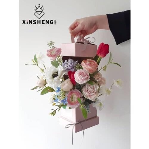 10pcs Lighthouse Flower Box Window gift box paper bags for gifts cardboard box birthday gift bags with handles packaging