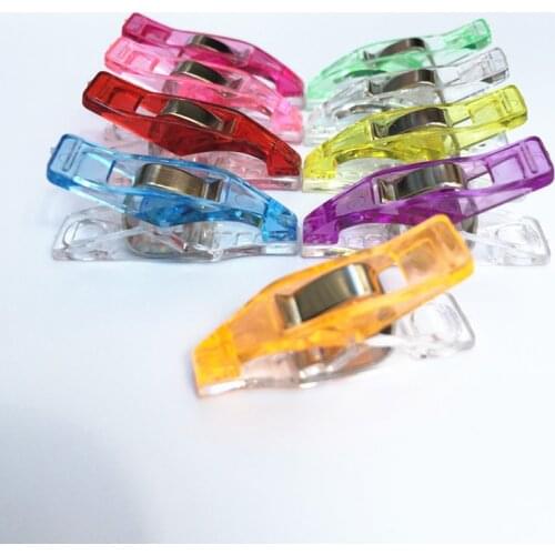 10pcs/lot Tape Bias Maker DIY Job Foot Case Supplies Plastic Clip Hemming Sewing Tools Sewing Accessories Fabric Clover Mar