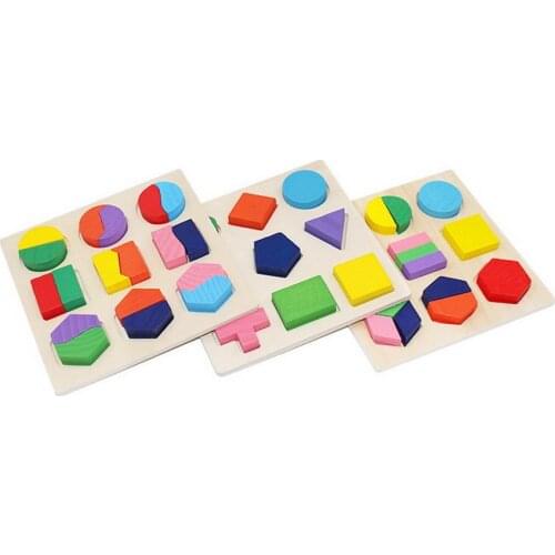 100set Wooden Geometric Shapes Sorting Math Puzzle Preschool Learning Educational Game Baby Toys