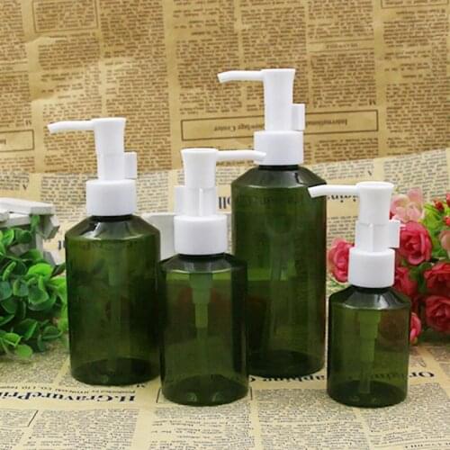 4PCS Clear Pump Bottle Plastic Empty Portable Soap Dispenser Travel Liquid Dispenser Mini Empty Refillable Container