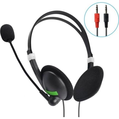 440 Wired 3.5mm Plug Headphone Stereo Noise Reduction Headset with Mic for PC