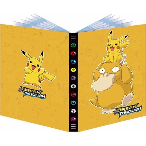 Pokemon Cards Album Book Cartoon Anime Pokémon Big 9 Pocket 432 Card XY Pikachu Collection Holder Game Map Binder Folder Gift