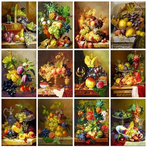Diamond Painting Fruit Oil Diamond Painting Diamond Mosaic Landscape Diamond Art Painting Full Drill Kits for Adults Home Decor