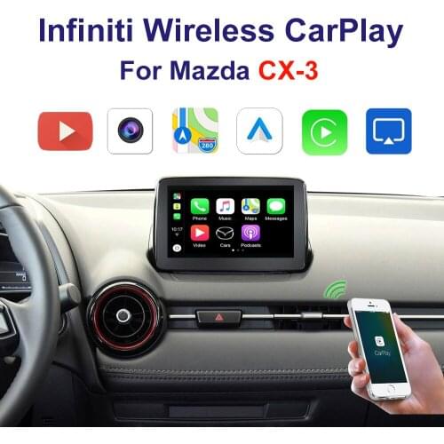Wrieless Car Carplay interface support Iphone Android Auto Youtube video For 2014-2020 Mazda CX-3