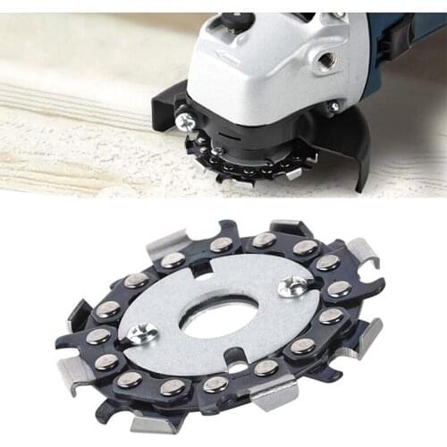Chain Plate Angle Grinder Accessory 2.5 Inch 8 Teeth Woodworking Cutting Chainsaw Disc Wooden Carving Chain Saw Disc Saw Blade