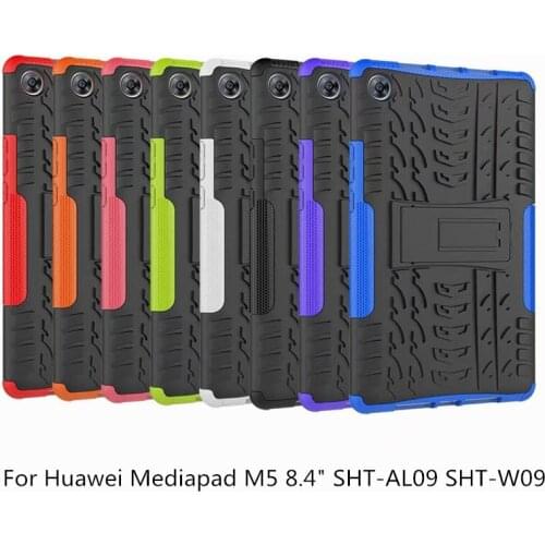 Case for Huawei Mediapad M5 8.4" SHT-AL09 SHT-W09 Rugged Plastic Hybrid Heavy Duty Armor Phones Rubber Sport Silicon Cover + pen