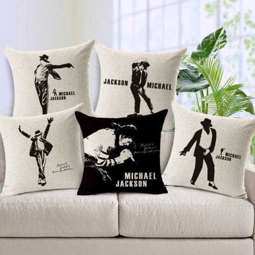 Michael Jackson pillow cover, creative Michael Jackson Brief strokes moonwalk throw pillow case pillowcase wholesale