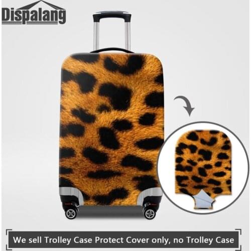 Dispalang Leopard Animal Fur Prints Waterproof Travel Suitcase Protective Dust Cover for 18-32 inch CaseTravel Luggage Protector
