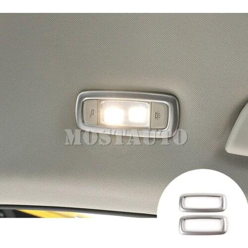 For BMW 5 Series G30 G31 Stainless Roof Rear Reading Light Trim Cover 2017-2020 2pcs Car Accessories Interior Car Decor Car Trim