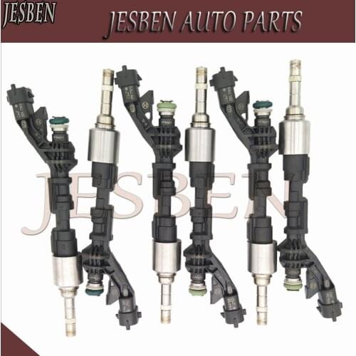 6PCS/Lot FX23-9F593-AC FUEL INJECTORS fit for Jaguar F-Type XJ XF XFR-S XFR XJR 3.0L V6 2013-2015 NO# FX23-9F593-AB FX239F593AC