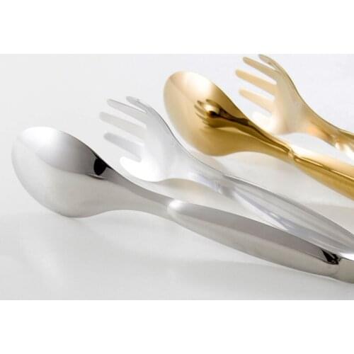 Stainless Steel Kitchen Tongs Gold Silver Bread Salad Tong Buffet Cooking Tools Kitchen Food Barbecue Baking Utensil Tongs