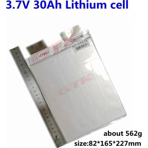 GTK 3.7V 30Ah Lithium battery 3.7V Li-polymer celles 3C discharge rtate for 12v 36v 48v 60V 72v ebike scooter battey pack diy