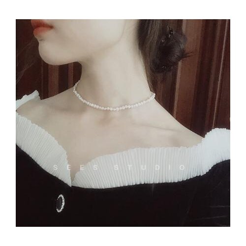 Favorite Pearl Necklace New Arrival Natural Real Baroque Irregularity 6-7mm Pearl Fine Jewelry 925 Sterling Silver Metal Clasp