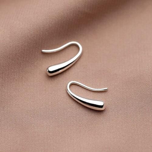 Minimalist 925 Sterling Silver Stud Earrings for Women Girl Gifts Trendy Small Cute Bride Jewelry Prevent Allergya