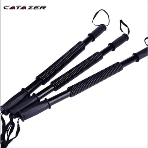 Power Twister Bar for Upper Body Black Spring Arm Bar 50 Kg Chest Expander Fitness Grip Bar Gym Machine Workout Equipments